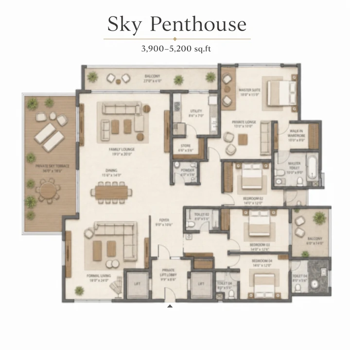 Sattva Hill View sky penthouse floor plan Sattva Hill View sky penthouse floor plan